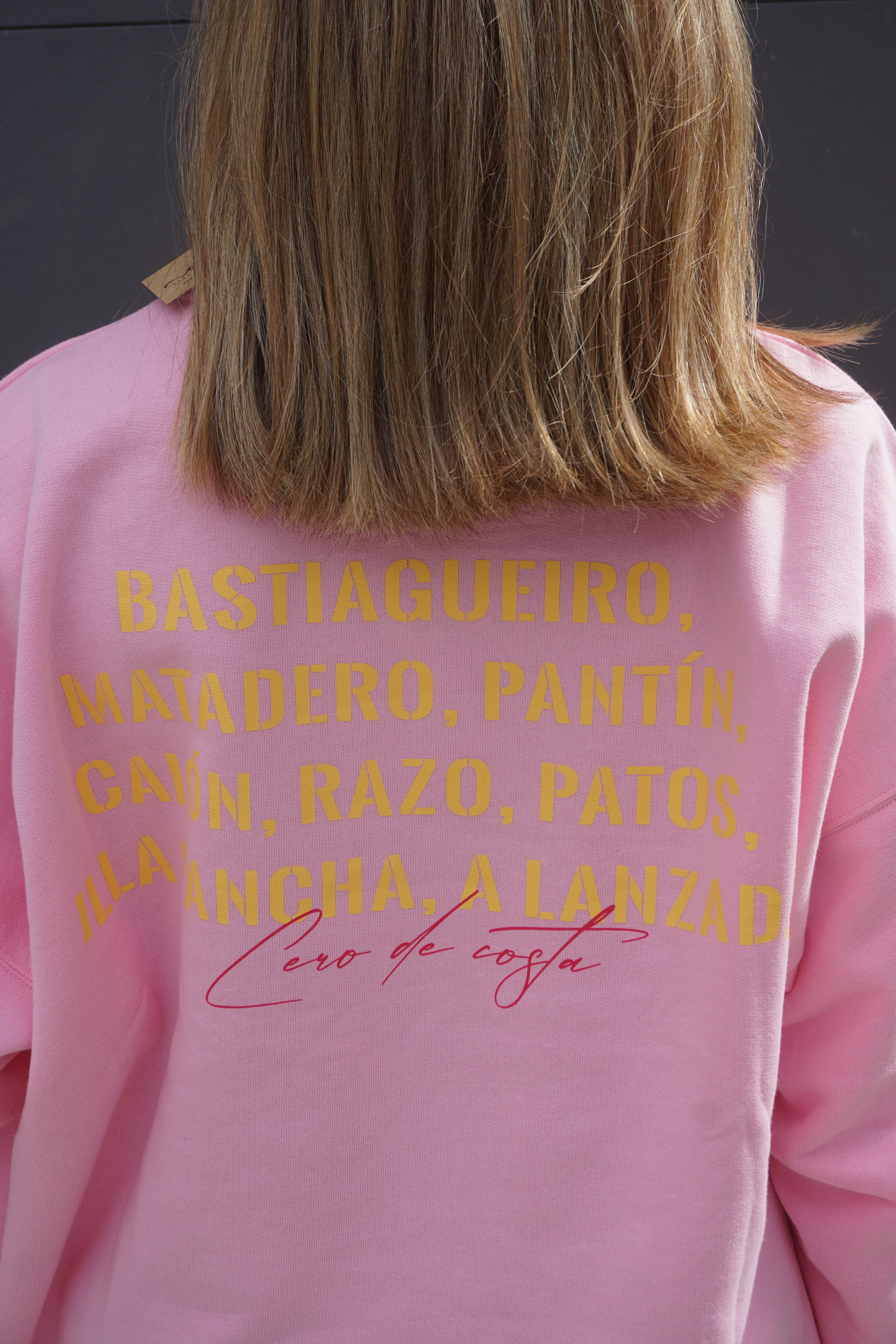 SUDADERA ROSA/NARANJA PLAYAS SURF SIN CENEFA